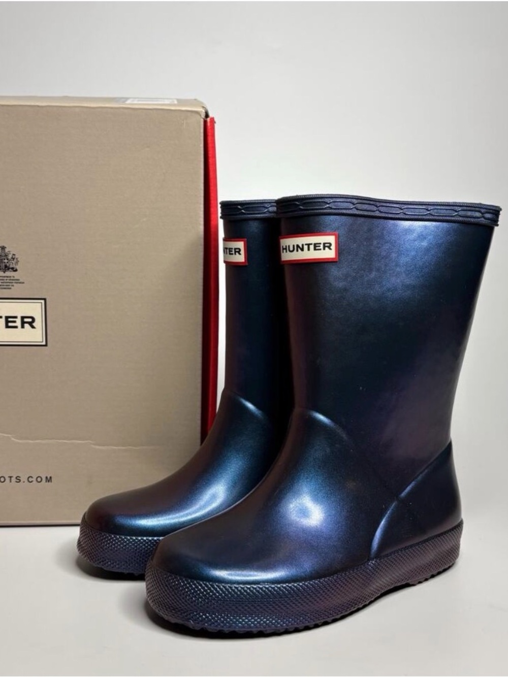 Hunter Kids Original First Classic Nebula Rain Boot in Stornoway Blue